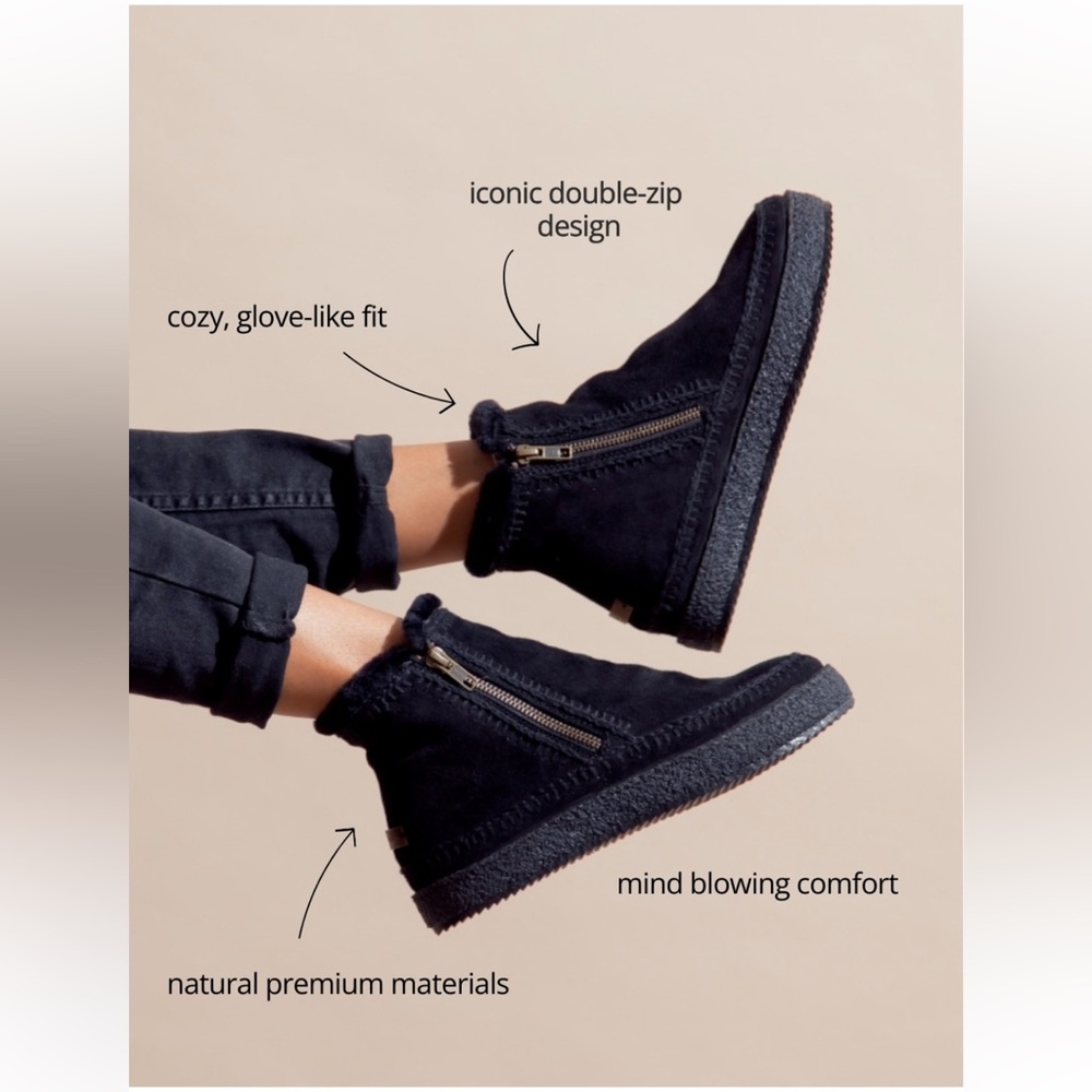 Anthropologie Brand New Laidback London Setsu Shearling Black winter boot🌈 - Picture 1 of 12